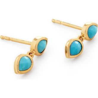 Monica Vinader Double Teardrop Earrings in 18Ct Gold Vermeil On Sterling at Nordstrom Rack