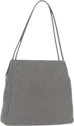 Prada Pre-owned Shoulder Bags, female, Gray, Size: ONE SIZE Pre-owned Vintage Nylon Shoulder Bag