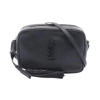 Saint Laurent Pre-owned Paris LOU Monogram Leren Schoudertas - Dames - Pre-owned - Zwart - Maat: ONE Size Leer
