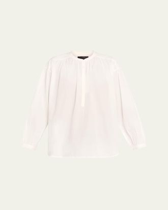 Nili Lotan Neville Voluminous Pullover Blouse