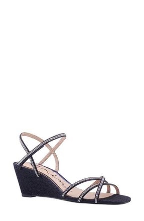 Nina Brynda Slingback Wedge Sandal in Navy at Nordstrom, Size 7.5