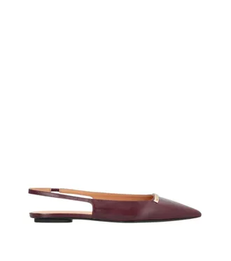 Tod's Maroon Slingback Ballet Flats