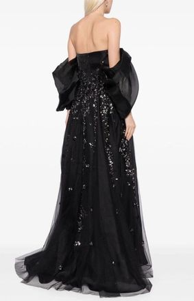 Saiid Kobeisy Organza Dress With Dotted Beading