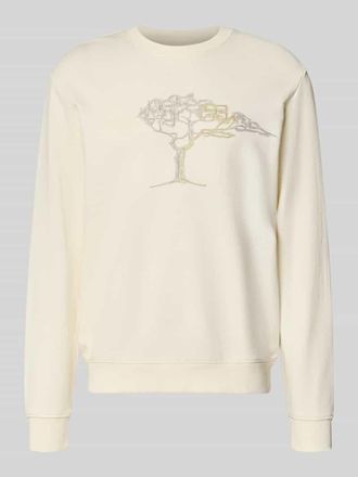 Fynch-Hatton Fynch-Hatton Sweatshirt mit Rundhalsausschnitt und Stitching in Offwhite, Gr&ouml;&szlig;e XXXL