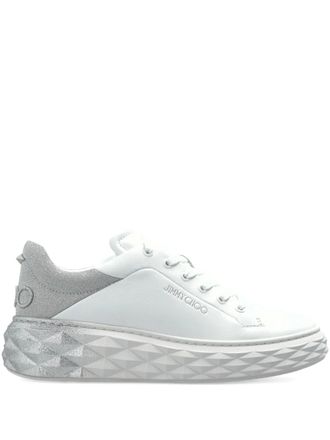 Jimmy Choo London Diamond Maxi leather low-top sneakers - White