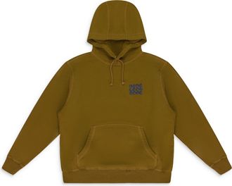 Aim&eacute; Leon Dore BROWN STACKED LOGO HOODIE
