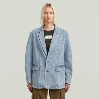 G-Star Oversized Blazer - Lichtblauw - Dames