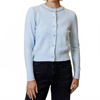 Design History Crewneck Cardigan In Cloud