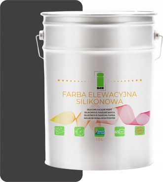 OEM Pintura De Silicona Negra Para Fachadas, Estructura, 10 L, Tienda De F&aacute;brica