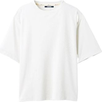 Jacquemus Boxy Silk-Nylon Top - Dames - T-shirts - Wit - M - Nylon - Tops