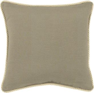 Ballard Designs Corded Pillow - Select Styles - Canvas Taupe with Sand Cord, 20 x 20 - Ballard Designs