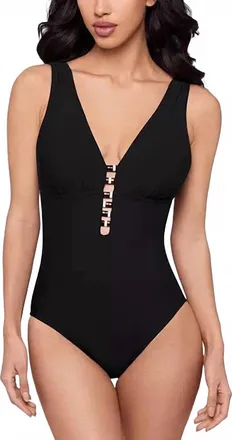 Magic Suit By Miraclesuit Solid Darly Fitted One Piece Swimsuit In Black
