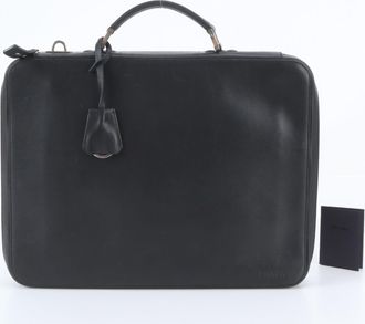 Prada Black Leather Briefcase (Pre-Owned)