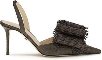 Mach & Mach Raffia Platform Womens Pumps