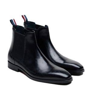 Ben Sherman Kendrick Leren Heren Zwarte Boots