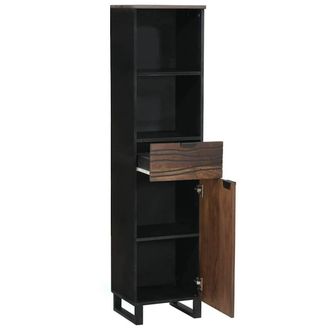 Berkfield Home Bathroom Furniture Sets with Drawer with Shelf Striped with Stora in Brown