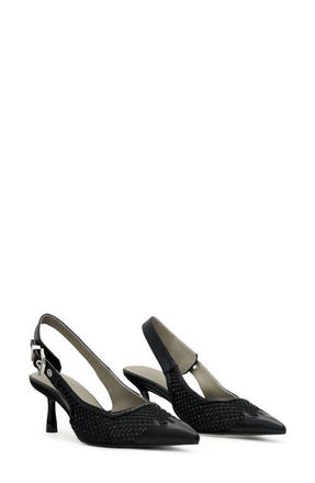 AllSaints Idiya Mesh Slingback Pump in Black at Nordstrom, Size 8Us
