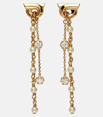 Ferragamo Gancini embellished drop earrings