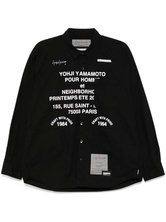 Yohji Yamamoto x Neighborhood printed long-sleeves shirt - men - Cotton - 2 - Black