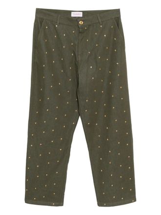 Thames MMXX gold studs jeans - men - Cotton/Lyocell - 32 - Green