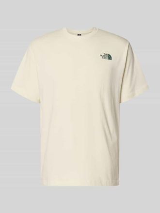 The North Face Relaxed Fit T-Shirt mit Logo-Print in Offwhite, Gr&ouml;&szlig;e XXL