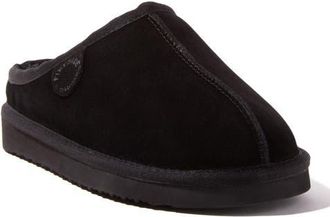 Dearfoams Fireside Greta Genuine Shearling Clog Slipper in Black at Nordstrom, Size 10