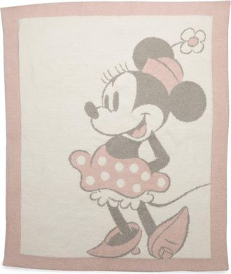 Barefoot Dreams Cozychic Disney Mickey/Minnie Mouse Blanket in Dusty Rose Multi at Nordstrom