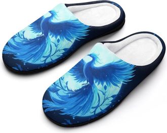 Generic Iced Phoenixess Full Moon Womens Slippers Warm House Slippers Indoor House Shoes with Anti-Skid Rubber Sole