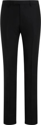 Etro Avond Zwarte Wollen Broek - Heren - Slim Fit Broeken - Zwart - L - Wol - Broeken