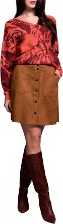 Tribal Skirt With Snaps In Biscotti