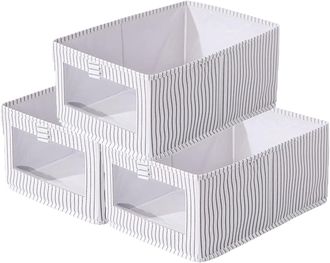 OEM Cajas De Almacenamiento Plegables Con Ventana Transparente, Cesta De Almacenamiento De Cart&oacute;n Con Asa Para Armario O Vestidor