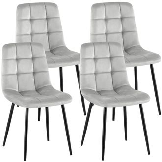 Clp Clp - Lote De 4 Sillas De Comedor Antibes Gris