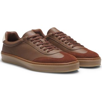 BOSS Zarek Low Top Sneaker in Open Brown at Nordstrom, Size 11Us
