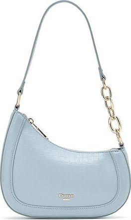 Dune London Direction Shoulder Womens Handbags Pale Blue, Leather