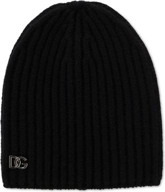 Dolce & Gabbana Gebreide Engelse Muts - unisex - Hoeden - Zwart - ONE Size - Wol - Accessoires