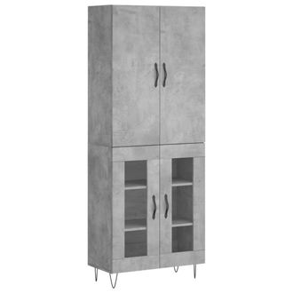 Berkfield Home Highboard Concrete Grey 69.5x34x180 cm Engineered Wood