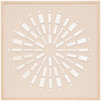 Atmosphera Atmosphera - Lienzo 3d Houria Beige 78x78cm Cr&eacute;ateur DInt&eacute;rieur