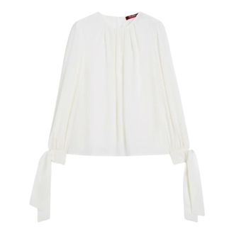 Max Mara Blouses, female, White, Size: 2XS Edotto Blouse