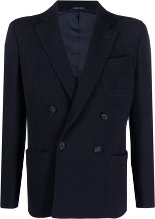 Giorgio Armani Stijlvolle Jas voor Mannen - Heren - Blazers - Zwart - L - Jassen