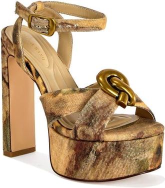 Azalea Wang Uma Block Heel in Tan Multi at Nordstrom, Size 7.5