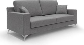 Divani.Store Michael Canap&eacute; De Tela Impermeable Y Antimanchas 146 Cm Gris