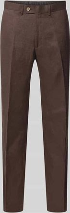 Christian Berg Leinenhose mit Ges&auml;&szlig;taschen in Mittelbraun, Gr&ouml;&szlig;e 25
