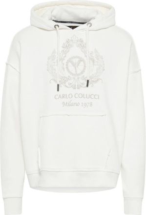 Carlo Colucci Oversize Hoodie - Heren - Hoodies - Wit - M - Katoen - Hoodies & sweatvesten
