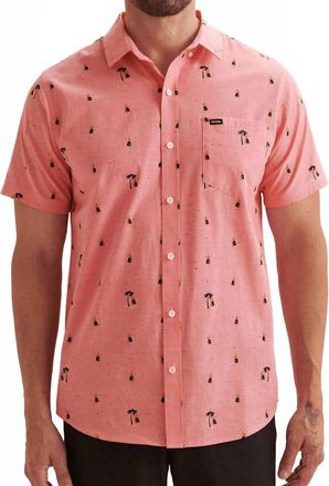 Rip Curl Hula Breach Short Sleeve Shirt In Salmon Pink