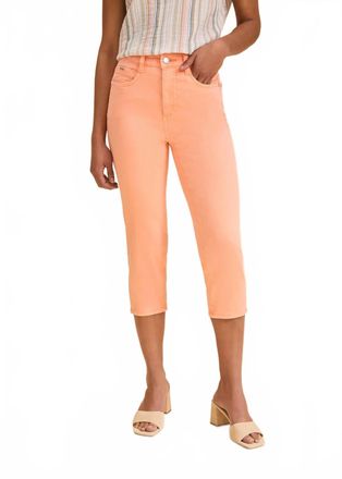 FDJ High-Rise Stretch Capri Pants In Cantaloupe