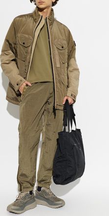 Stone Island Insulated Jacket With Patch, Mens, Green