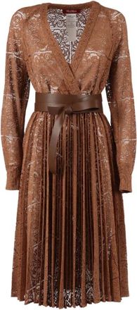Max Mara Midi Jurken - Dames - Casual kleedjes - Bruin - S - Kleedjes