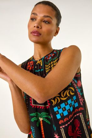 Roman Holiday Print Vest Top