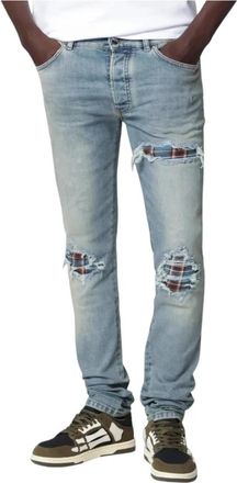 Amiri Flannel MX1 Jean - Heren - Slim Fit Jeans - Blauw - W36 - Katoen - Jeans
