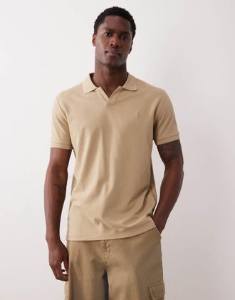 Polo Ralph Lauren Polo a maniche corte in maglia beige con logo iconico-Neutro